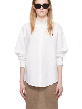 White AMI de Coeur shirt - never worn